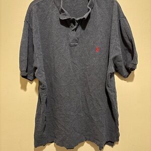 Ralph Lauren Charcoal Polo with Red Logo